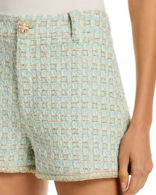 Tweed Braided Hem Shorts