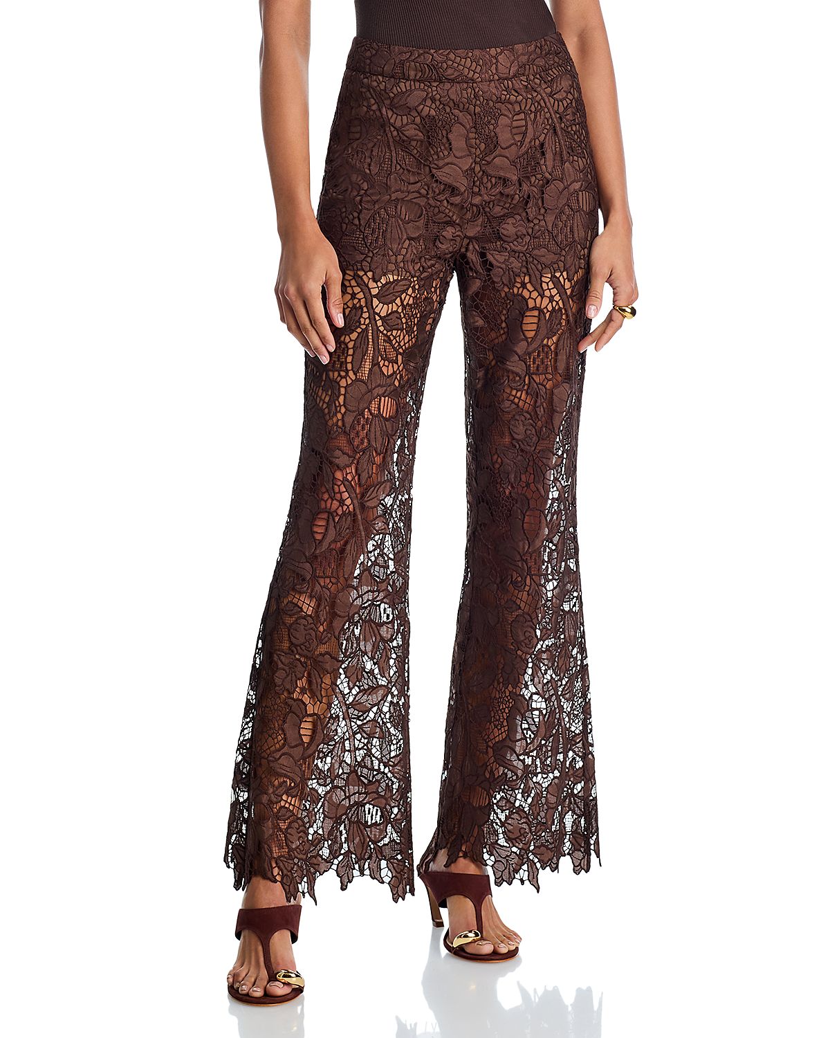 Aqua Lace Flare Pants - Exclusive