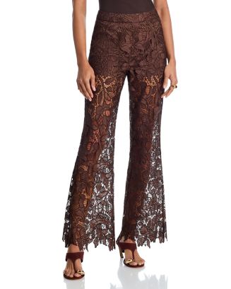 AQUA Lace Flare Pants - Exclusive | Bloomingdale's Women