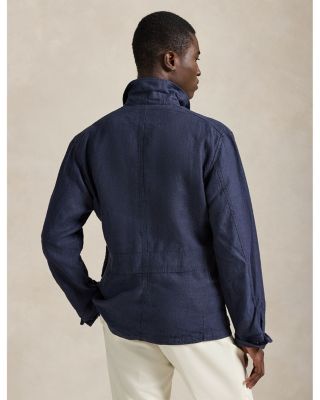 Linen Herringbone Utility Jacket