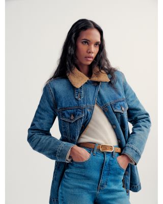 Donna Sherpa Lined Denim Jacket