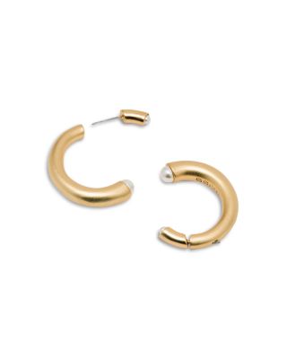 Anias Curve Hoop Earrings, 1.2" diameter
