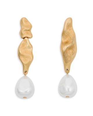 Margot Imitation Pearl Drop Earrings, 2.4"