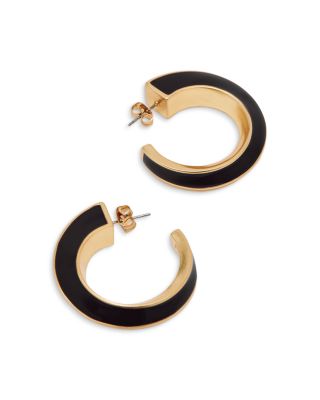 Thalia Twist Enamel Hoop Earrings, 1.2" diameter