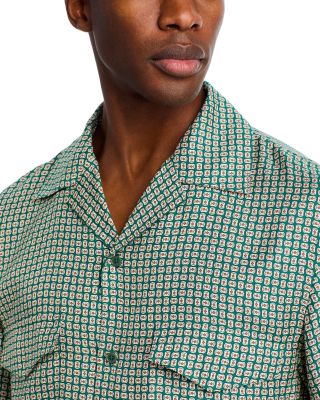 Clarke Printed Short Sleeve Silk Camp Shirt
