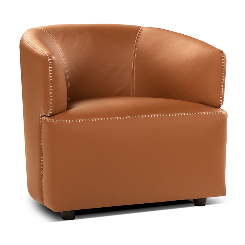 Nicoletti Leather Corona Chair In Brown