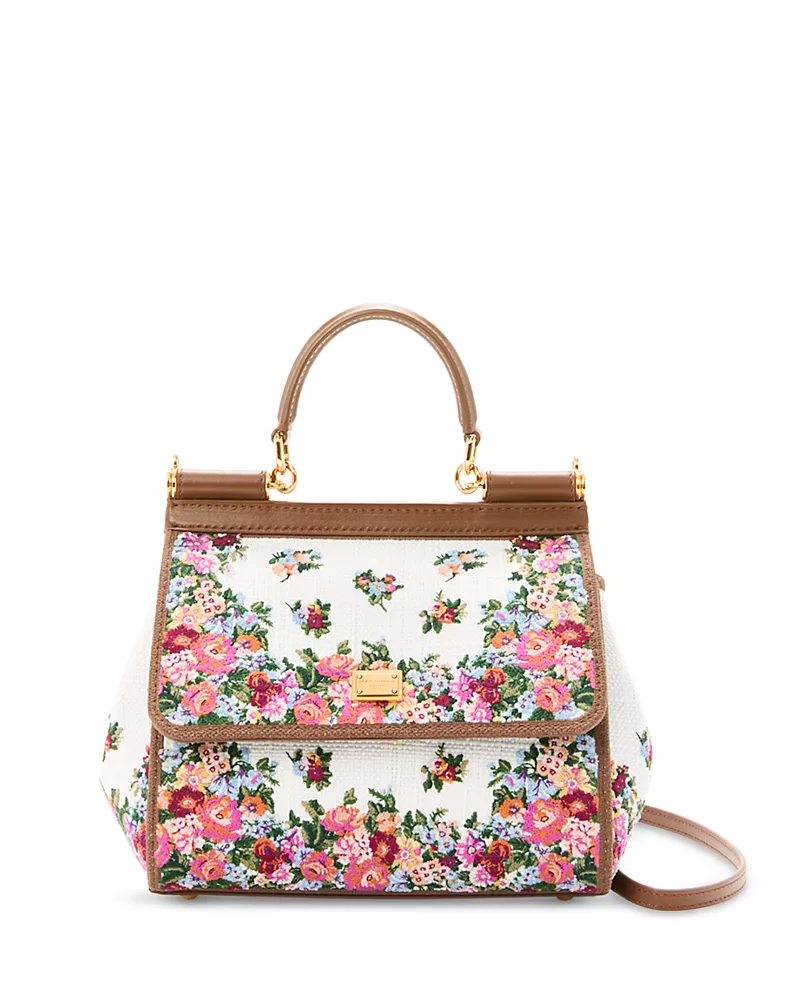 Dolce & Gabbana Floral Top Handle Bag
