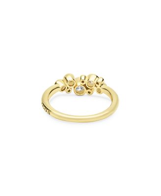 18K Yellow Gold Fizz Diamond Bezel Cluster Ring