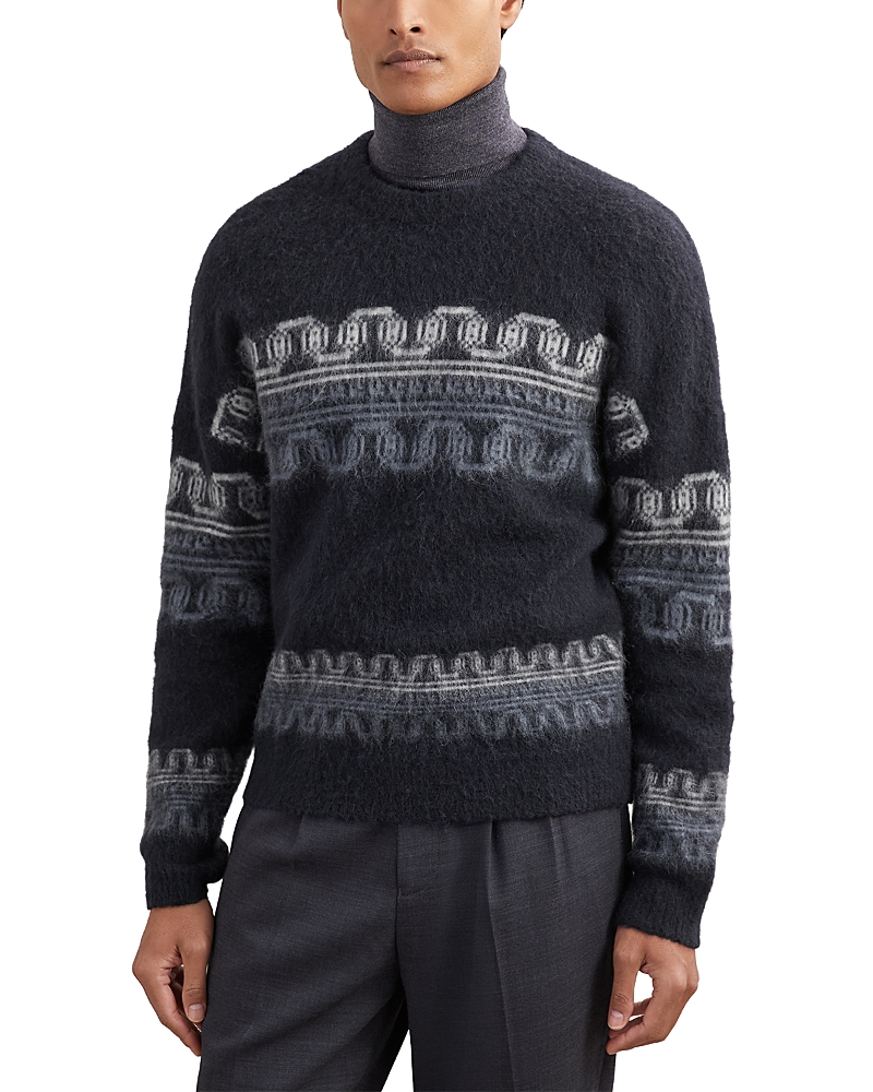 Reiss Lennox Long Sleeve Crew Fair Isle Jumper Sweater