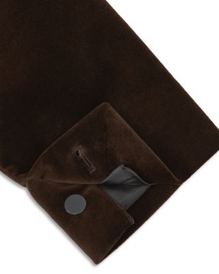 Double Breasted Peak Velvet Blazer