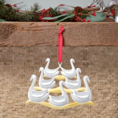 12 Days of Christmas Ornament - 7 Swans A Swimming