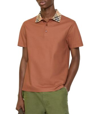  Check Collar Cotton Polo Shirt