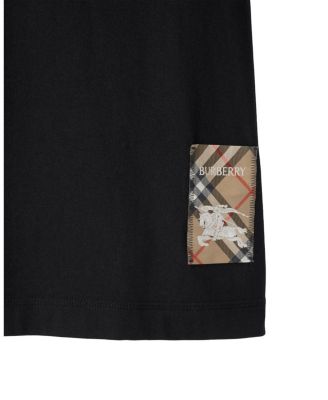 Check Label Cotton T-shirt