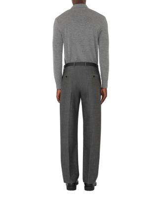 Long-sleeve Wool Polo Shirt