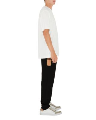  Check Panel Cotton Jogging Pants