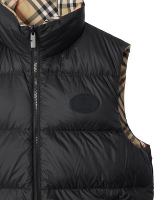 Reversible Check Puffer Gilet