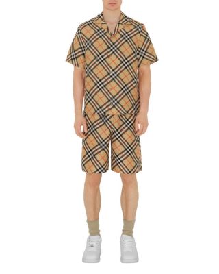  Oversized Check Silk Shirt