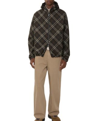 Reversible Check Hooded Jacket