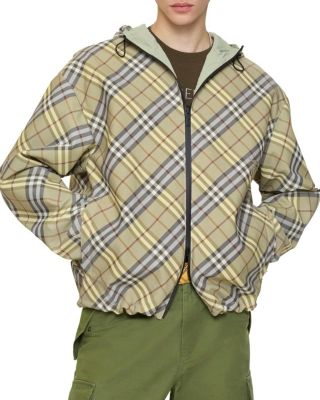 Reversible Check Hooded Jacket