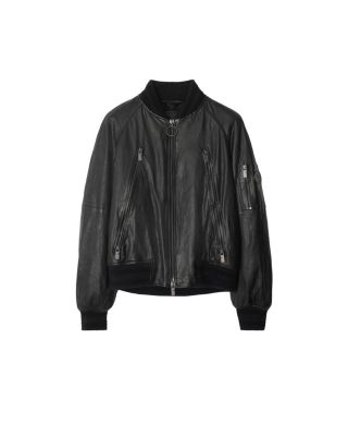 Leather Bomber Jacket