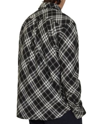  Relaxed Fit Check Cotton Flannel Shirt