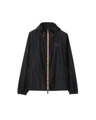 Checker-tape Nylon Hooded Jacket