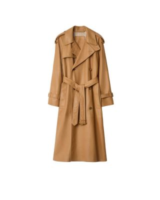Long Leather Castleford Trench Coat