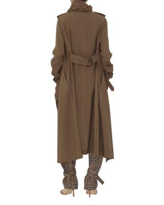  Long Silk Scarf Trench Coat