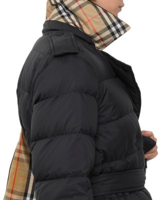 Short Nylon Hooded Puffer Coat