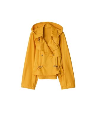 Satin Hooded Trench Jacket