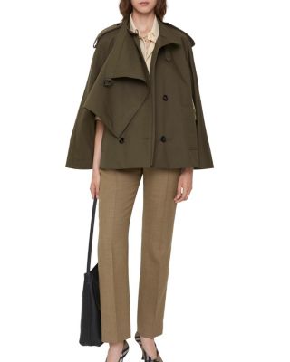 Bonded Cotton Trench Cape