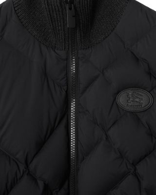 Check-stitch Nylon and Wool Jacket