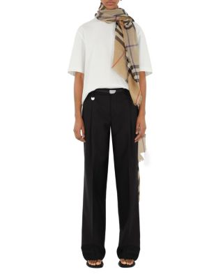  Reversible Check Wool Silk Scarf