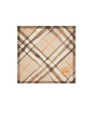  Watercolour Check Silk Scarf