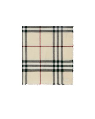 Wide Check Wool Scarf