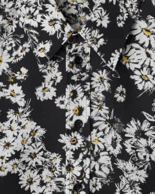 Regular Fit Daisy Silk Shirt