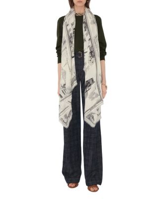  London Landmarks Wool Silk Scarf