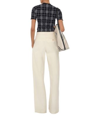 Gabardine Belted Trousers