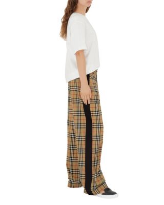 Check Cotton Trousers