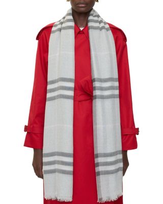  Wide Check Wool Scarf