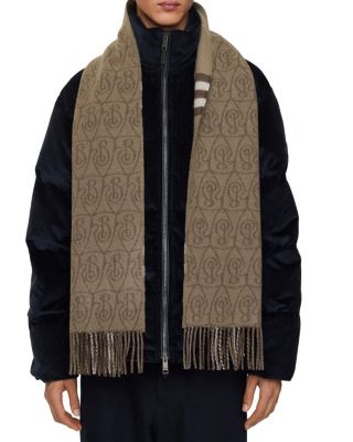  Reversible B Shield Cashmere Scarf