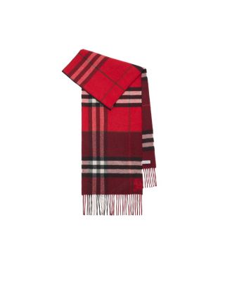  Contrast Check Cashmere Scarf