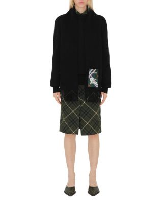 Check Label Cashmere Scarf