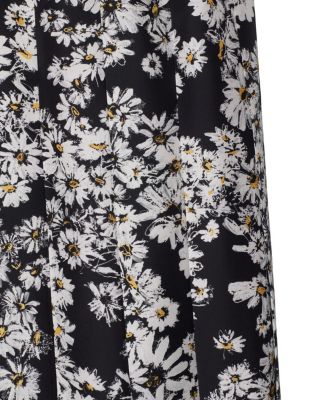  Pleated Daisy Silk Skirt