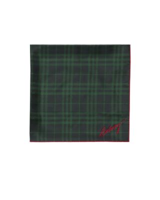  Crystal EKD Check Silk Scarf