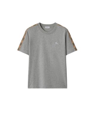 Check Trim Cotton T-shirt