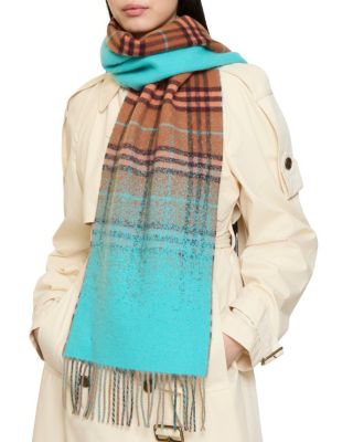  Gradient Check Cashmere Scarf