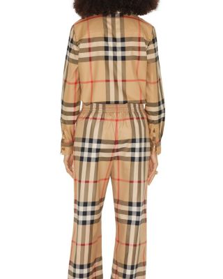 Check Cotton Trousers