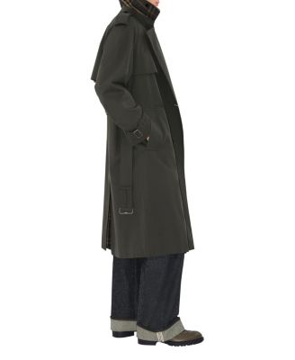 Long Gabardine Trench Coat