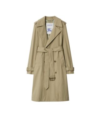 Long Gabardine Trench Coat